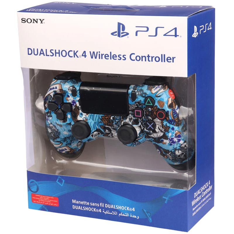 دسته بازی بی سیم SONY PlayStation 4 DualShock 4 High Copy طرح اسکلت
