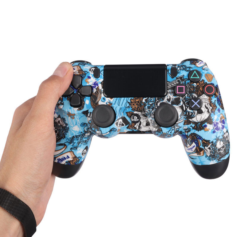 دسته بازی بی سیم SONY PlayStation 4 DualShock 4 High Copy طرح اسکلت