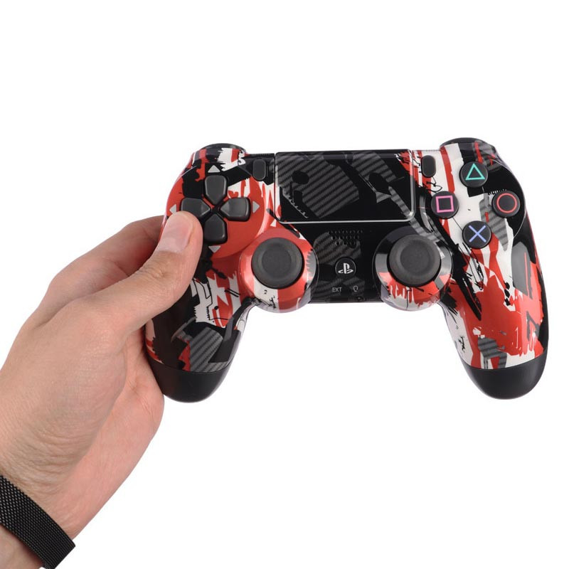 دسته بازی بی سیم SONY PlayStation 4 DualShock 4 High Copy طرح فانتزی رنگی کد 3
