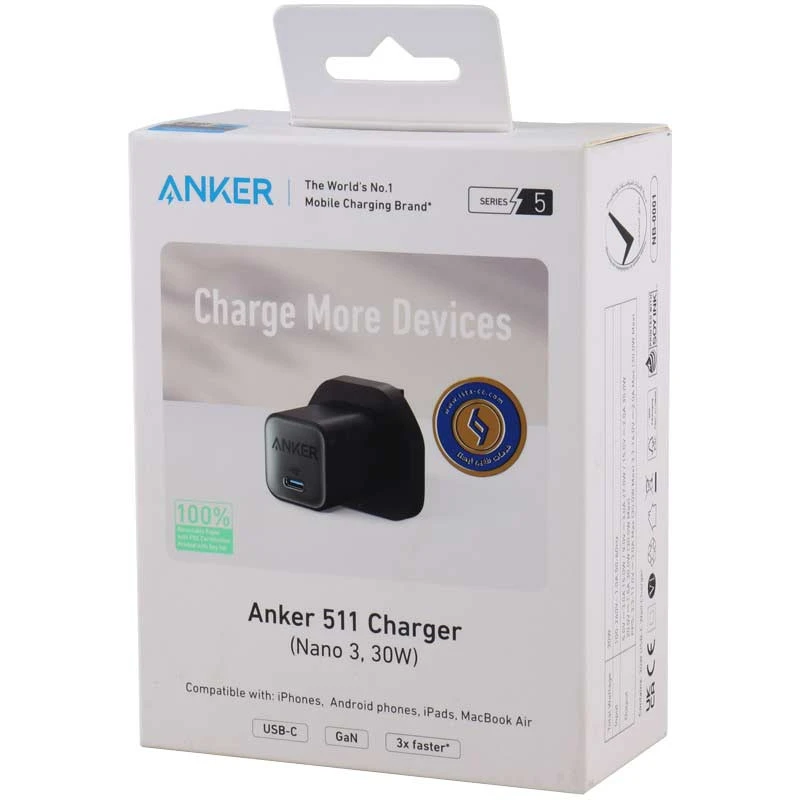 کلگی فست شارژ Anker A2147 GaN 3A 30W