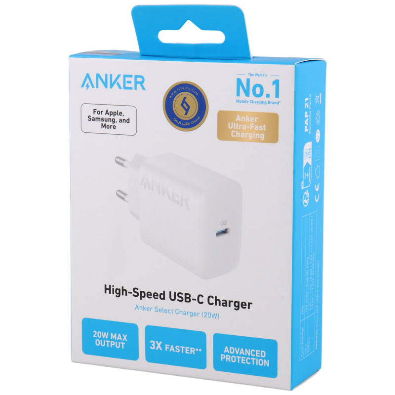کلگی فست شارژ Anker Select Charger A2347 3A 20W