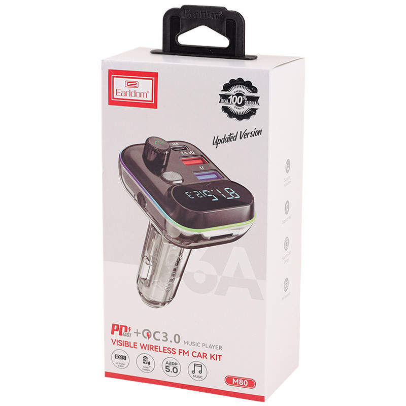 شارژر فندکی + FM Player بلوتوثی Earldom ET-M80