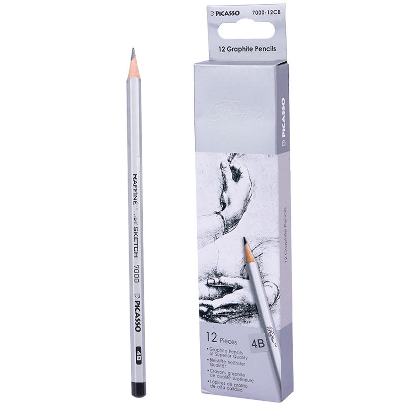 مداد طراحی پیکاسو Picasso 7000-12CB 4B بسته ۱۲ عددی