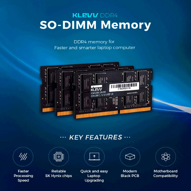 رم لپ تاپ Klevv KD4BGSA80-32N220A DDR4 32GB 3200MHz CL22