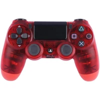 دسته بازی بی سیم SONY PlayStation 4 DualShock 4 High Copy طرح شیشه ای قرمز