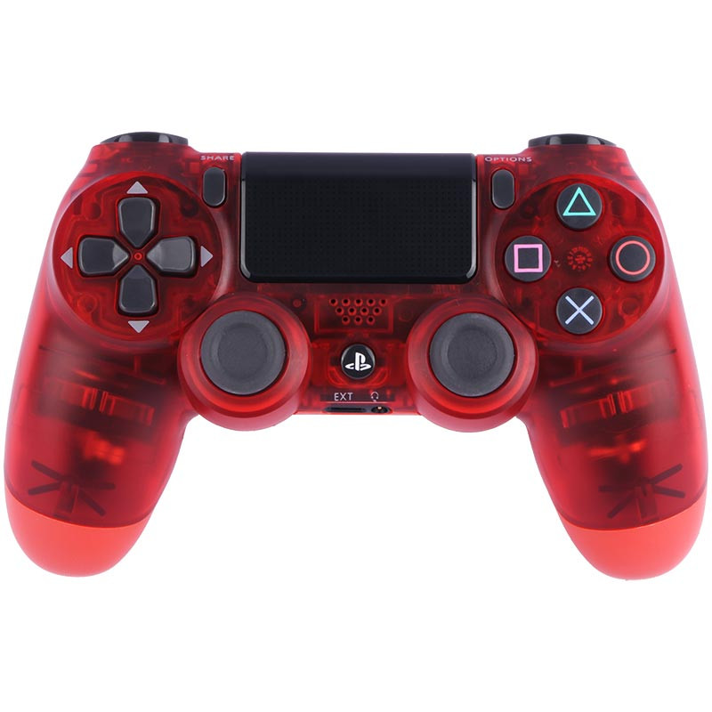 دسته بازی بی سیم SONY PlayStation 4 DualShock 4 High Copy طرح شیشه ای قرمز