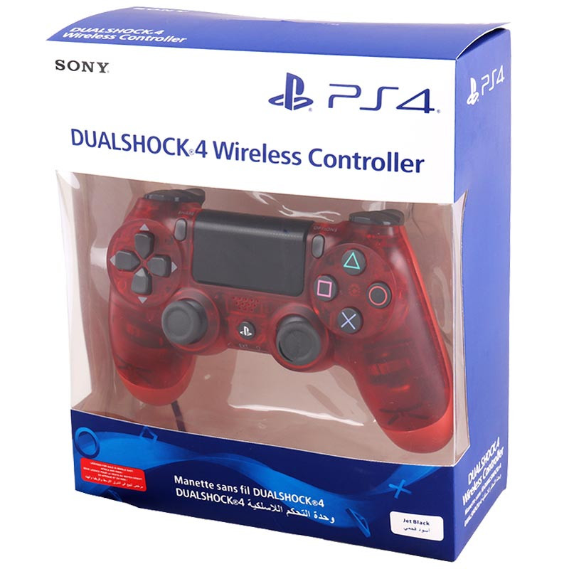 دسته بازی بی سیم SONY PlayStation 4 DualShock 4 High Copy طرح شیشه ای قرمز