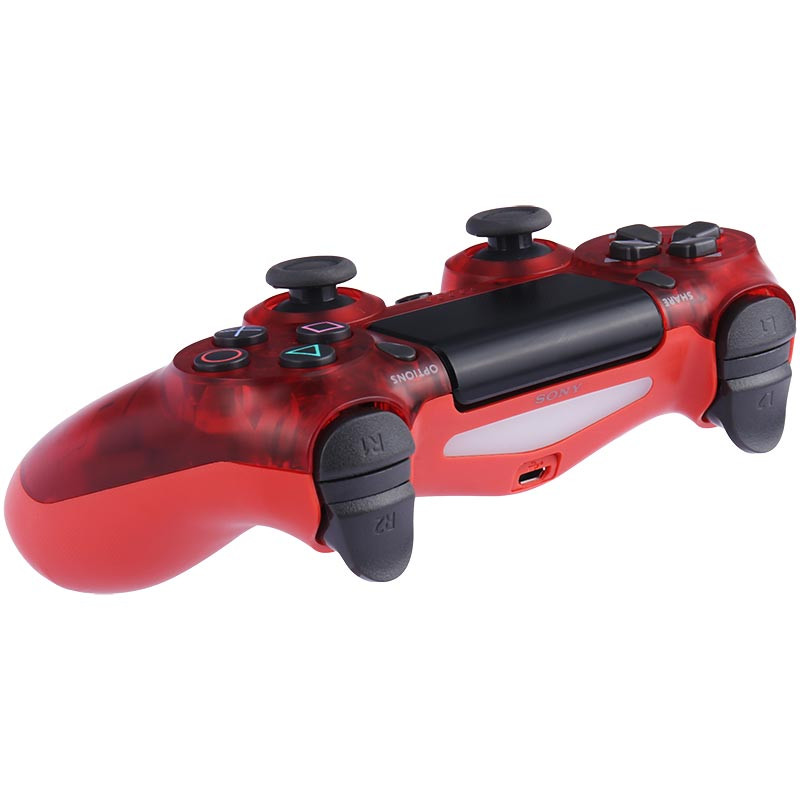 دسته بی سیم SONY PlayStation 4 DualShock 4 High Copy طرح شیشه ای قرمز پکدار