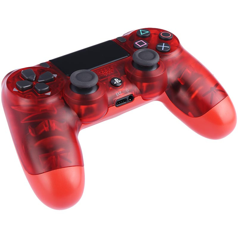 دسته بی سیم SONY PlayStation 4 DualShock 4 High Copy طرح شیشه ای قرمز پکدار