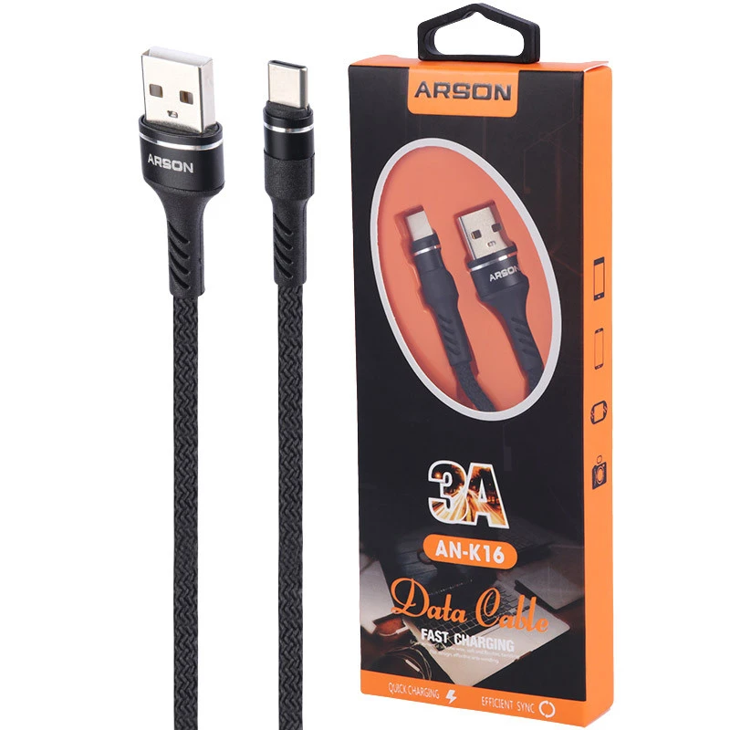 کابل تایپ سی فست شارژ Arson AN-K16 QC3.0 5A 1m