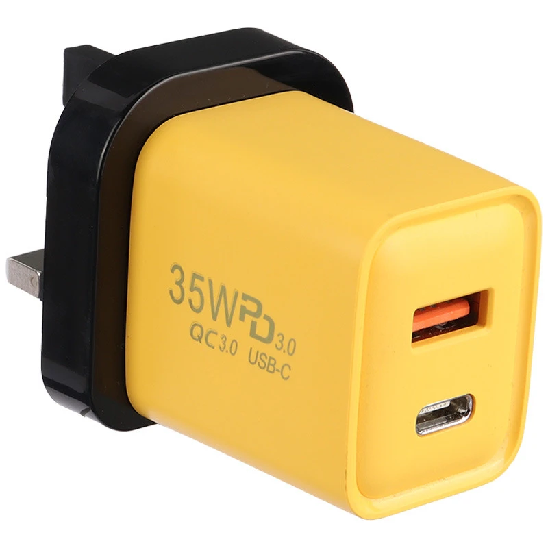 شارژر دیواری فست شارژ Genuine M-1 3Pin 2Port QC3.0 PD3.0 3.4A 35W + کابل تایپ سی