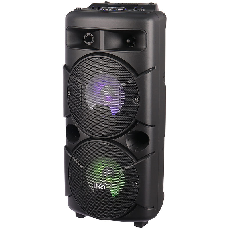 اسپیکر چمدانی بلوتوثی رم و فلش خور Liko MAX-250&nbsp;+ میکروفون و ریموت کنترل