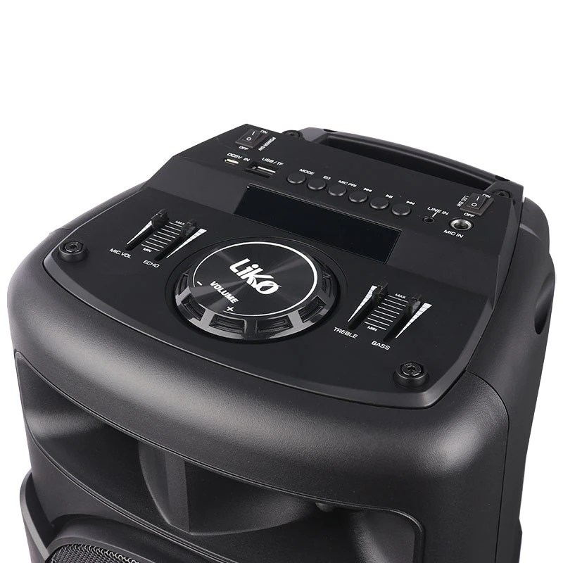 اسپیکر چمدانی بلوتوثی رم و فلش خور Liko MAX-250 + میکروفون و ریموت کنترل