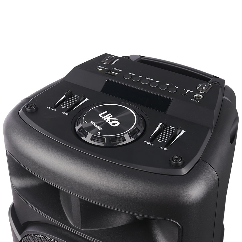 اسپیکر چمدانی بلوتوثی رم و فلش خور Liko MAX-250&nbsp;+ میکروفون و ریموت کنترل