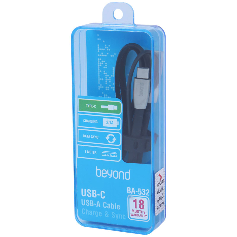 کابل تایپ سی فست شارژ Beyond BA-532 2.1A 1m
