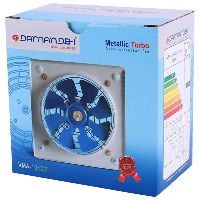 هواکش خانگی فلزی دمنده Damandeh VMA-10S2S 10cm