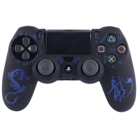 روکش دسته بازی PS4 طرح اژدها زمینه مشکی آبی
