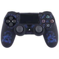 روکش دسته بازی PS4 طرح God Of War مشکی آبی کد 2