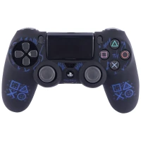 روکش دسته بازی PS4 طرح لوگو دکمه بازی آبی مشکی