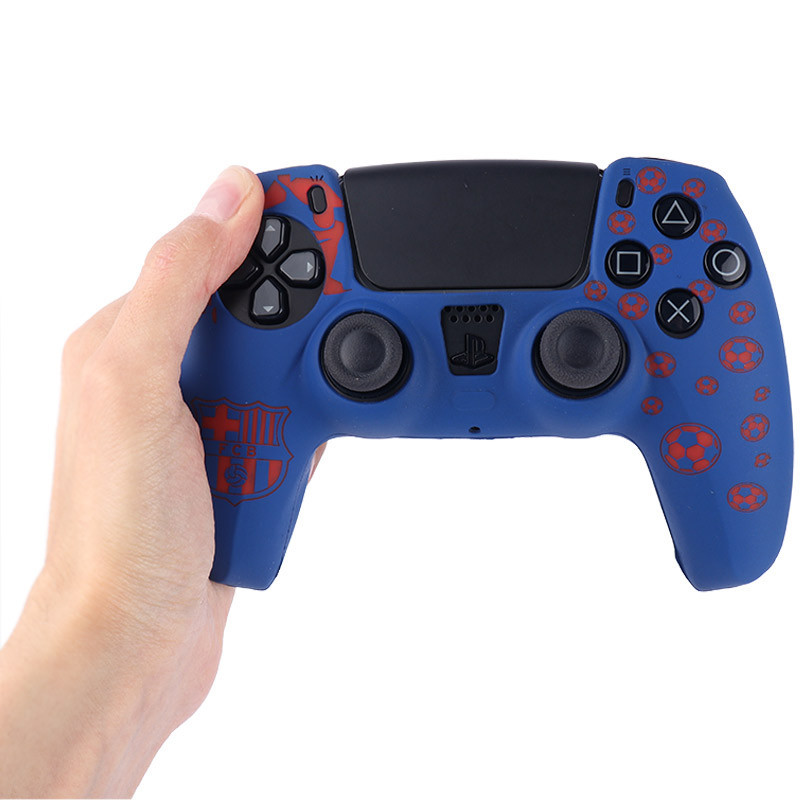 روکش دسته بازی PS5 طرح Barcelona زمینه آبی قرمز