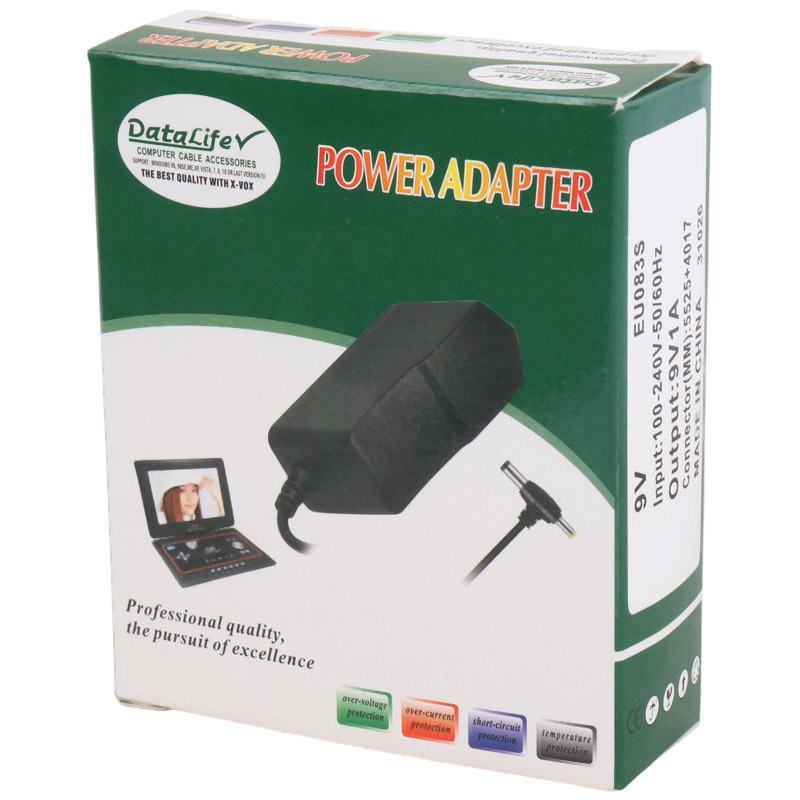 آداپتور برق دو فیش DataLife EU083S-G1210 9V 1A