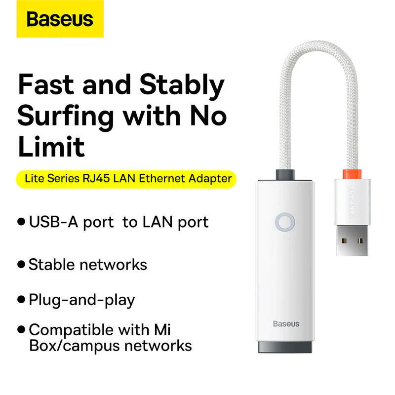 تبدیل شبکه Baseus Lite Series WKQX000101 USB To LAN