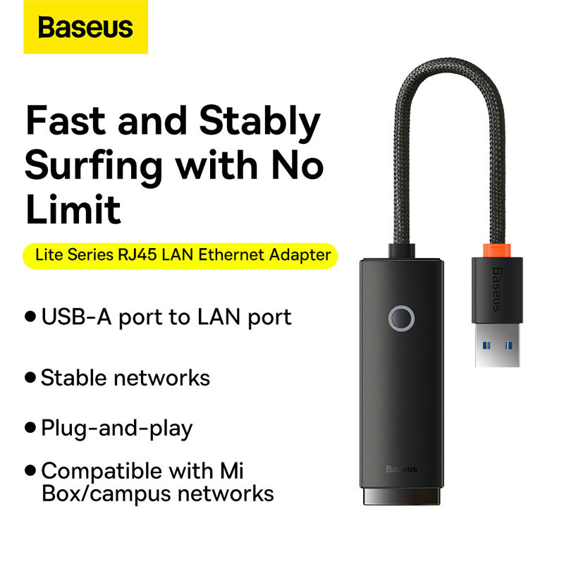 تبدیل شبکه Baseus Lite Series WKQX000101 USB To LAN