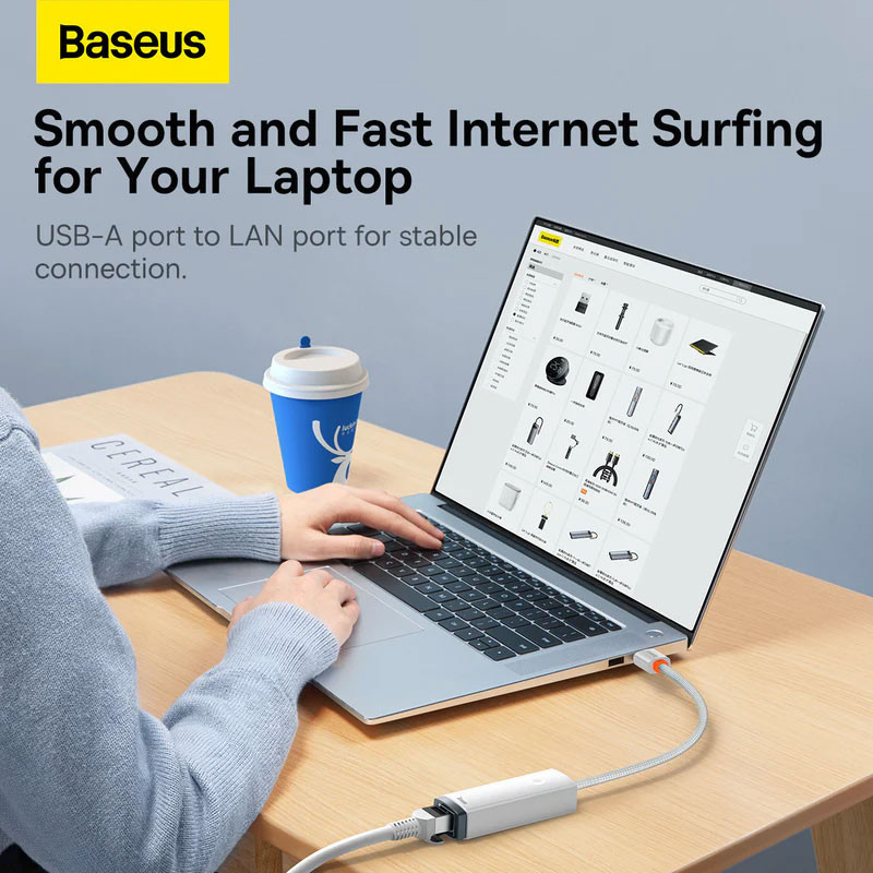 تبدیل شبکه Baseus Lite Series WKQX000101 USB To LAN