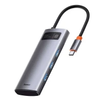هاب 5 پورت Type-C باسئوس Metal Gleam Series CAHUB-CX0G