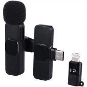 میکروفون یقه ای بی سیم K8 Grade B + تبدیل Type-C to Lightning