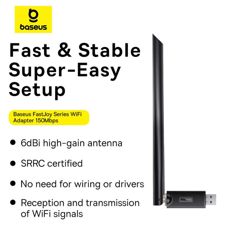 کارت شبکه بی سیم آنتن دار Baseus B01317600111-00 150MBPS