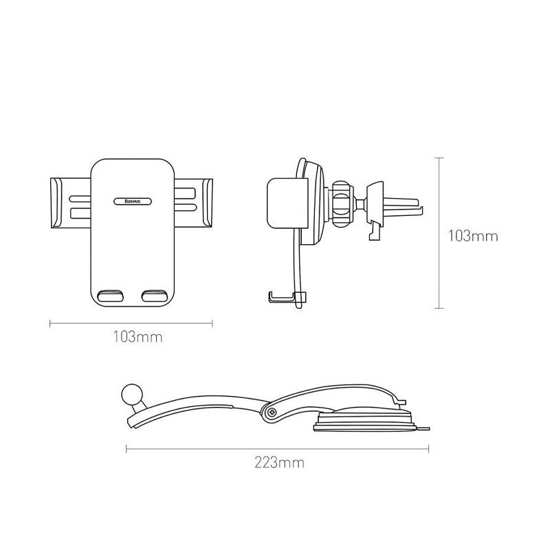 هولدر داشبوردی و دریچه ای Baseus Easy Control Pro Clamp SUYK0100