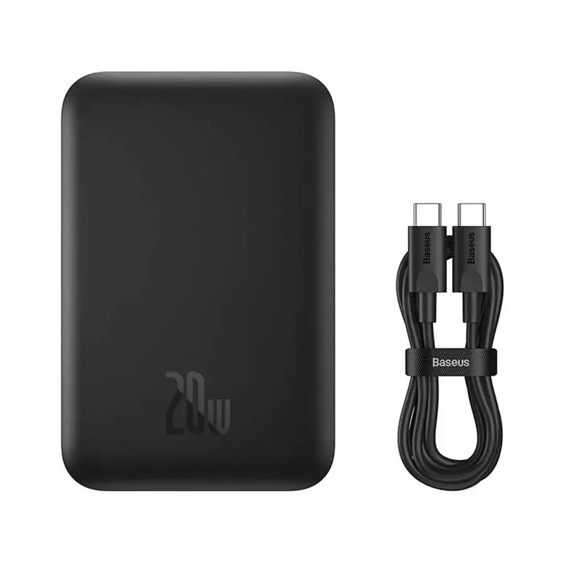 پاور بانک بی سیم فست شارژ باسئوس Magnetic Mini PPCX13000 PD 20W ظرفیت 6000 میلی آمپر ساعت