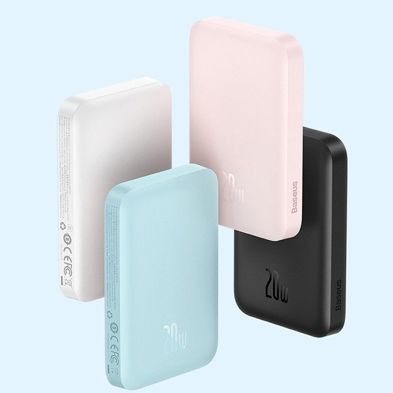 پاور بانک بی سیم فست شارژ باسئوس Magnetic Mini PPCX13000 PD 20W ظرفیت 6000 میلی آمپر ساعت