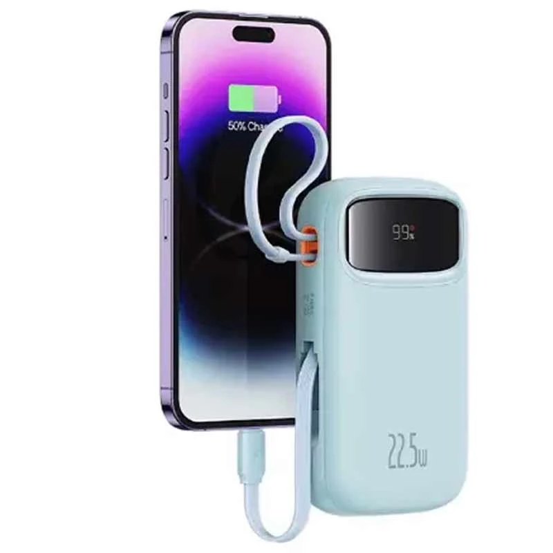 پاور بانک فست شارژ باسئوس QPOW2 P1005500 PD 22.5W ظرفیت 10000 میلی آمپر ساعت