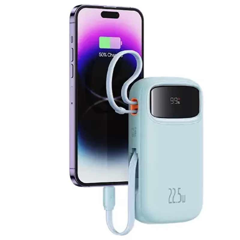 پاور بانک فست شارژ باسئوس QPOW2 P1005500 PD 22.5W ظرفیت 10000 میلی آمپر ساعت