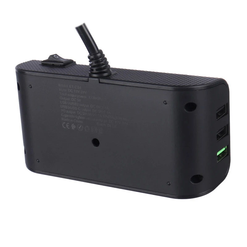 شارژر فندکی فست شارژ Earldom ET-CS4 PD 3A 120W