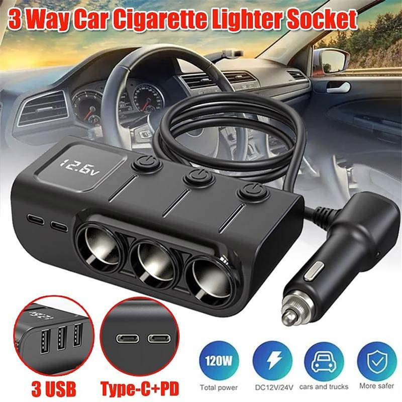 شارژر فندکی فست شارژ Earldom ET-CS4 PD 3A 120W