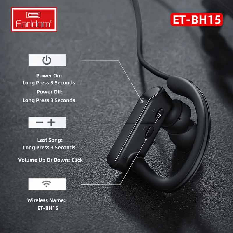 هندزفری بلوتوث دورگردنی Earldom ET-BH15