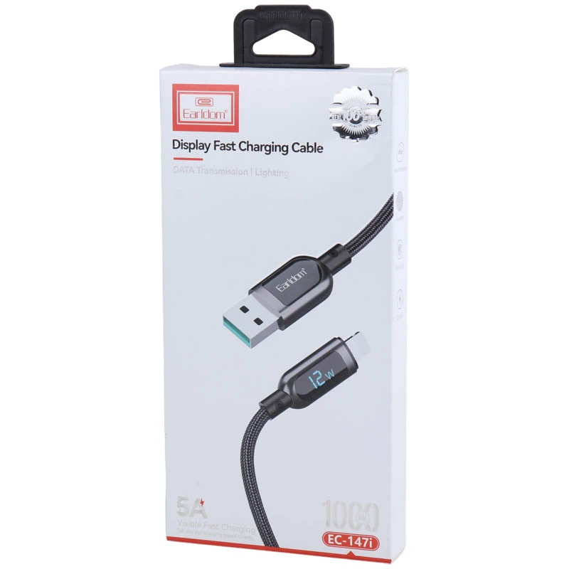 کابل آیفونی فست شارژ Earldom EC-147I 5A 1m