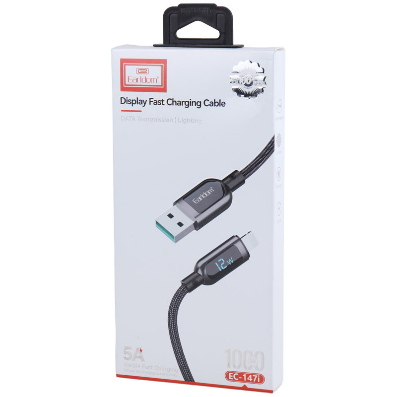 کابل آیفونی فست شارژ Earldom EC-147I 5A 1m