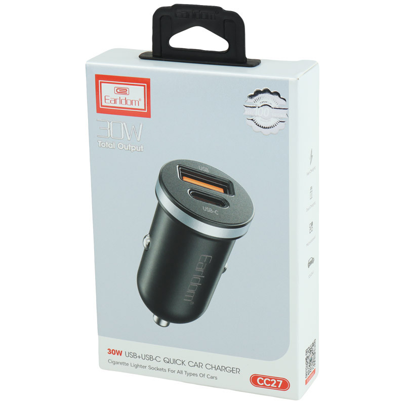 شارژر فندکی فست شارژ Earldom ES-CC27 PD 3A 30W