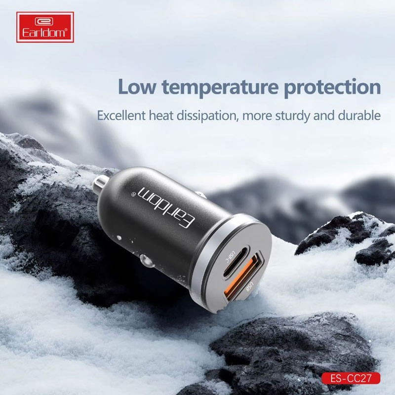 شارژر فندکی فست شارژ Earldom ES-CC27 PD 3A 30W