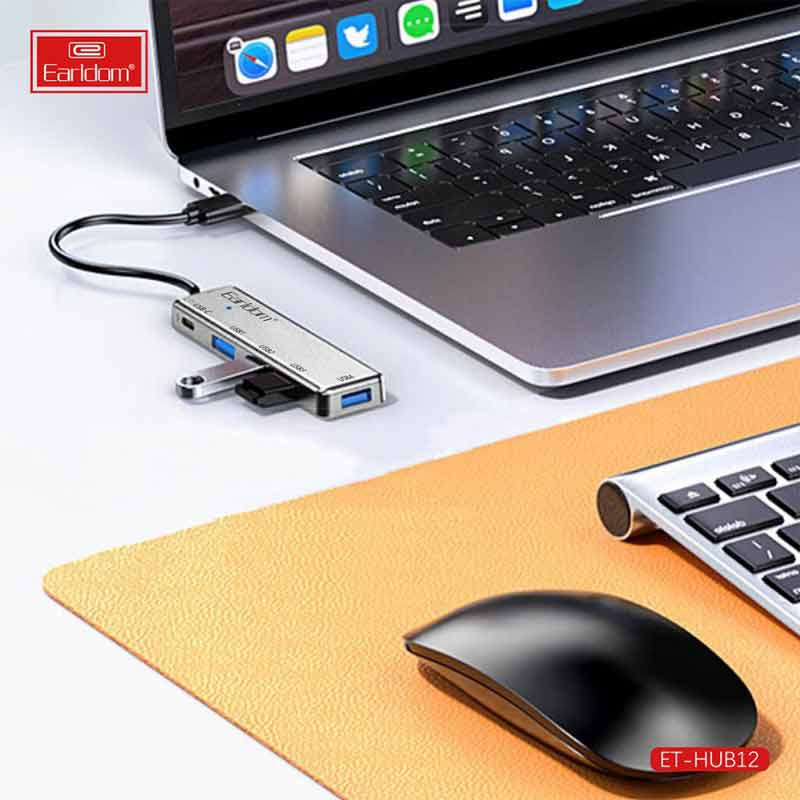 هاب 5 پورت USB2.0 ارلدام ET-HUB12