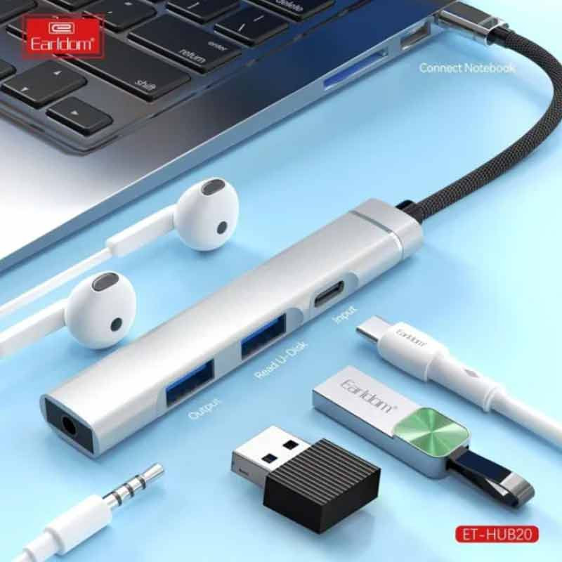 هاب 3 پورت Type-C ارلدام ET-HUB20