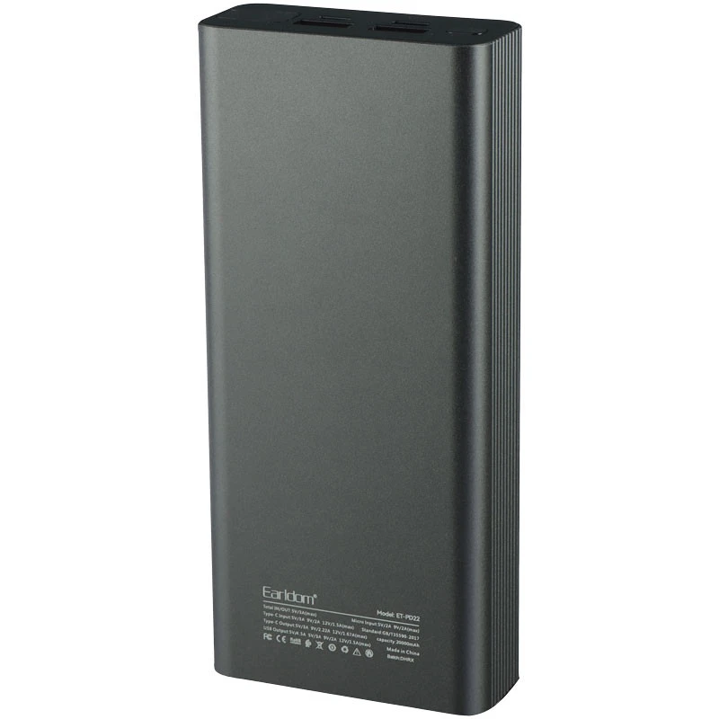پاوربانک فست شارژ 20000 ارلدام Earldom ET-PD22 QC3 PD 22.5W