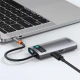 هاب 4 پورت Type-C باسئوس Metal Gleam Series CAHUB-CY0G