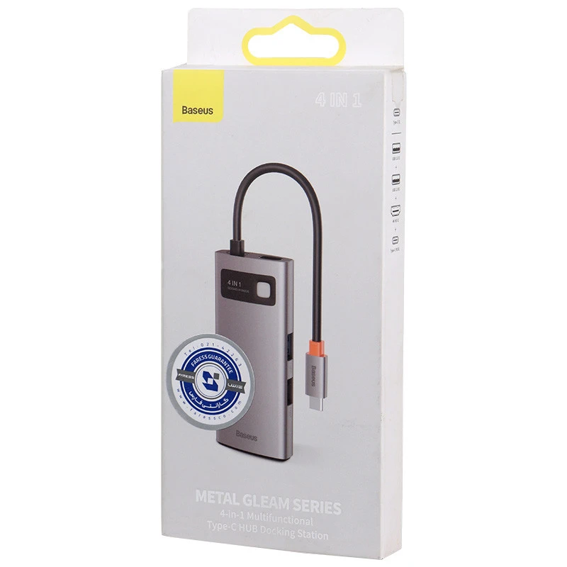 هاب 4 پورت Type-C باسئوس Metal Gleam Series CAHUB-CY0G
