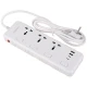 چند راهی 3 خانه برق ارت دار ارلدام ES-SC10 با کابل 2 متری + شارژر USB و Type-C