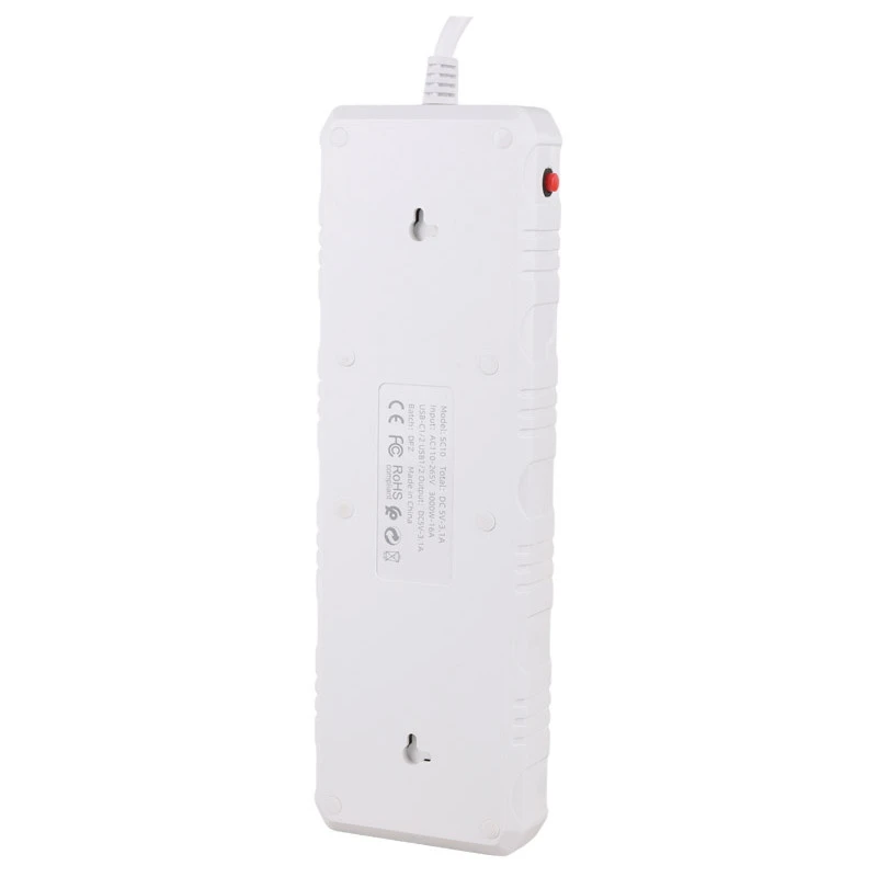 چند راهی 3 خانه برق ارت دار ارلدام ES-SC10 با کابل 2 متری + شارژر USB و Type-C